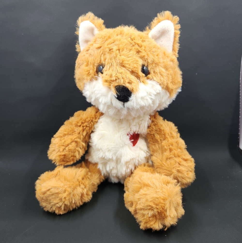 Way To Celebrate Swirl Fox 10" Rust Brown White Soft Toy Plush Valentine Walmart